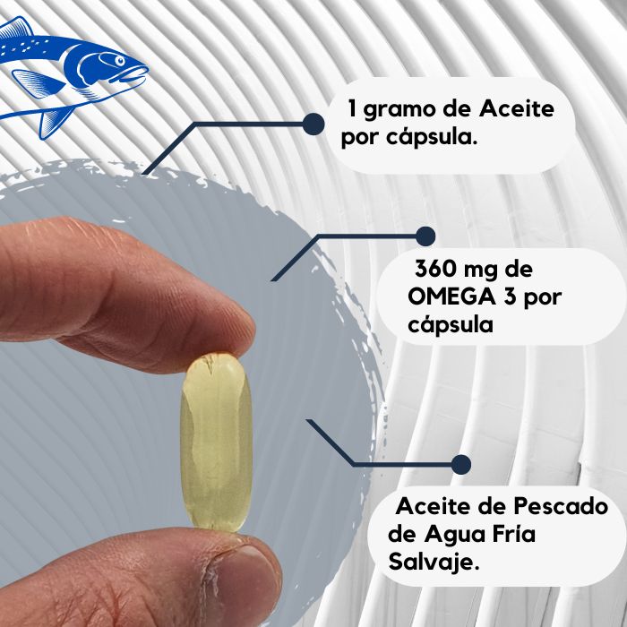Omega 3 Aceite De Pescado De Agua Fría Salvaje 100 Caps