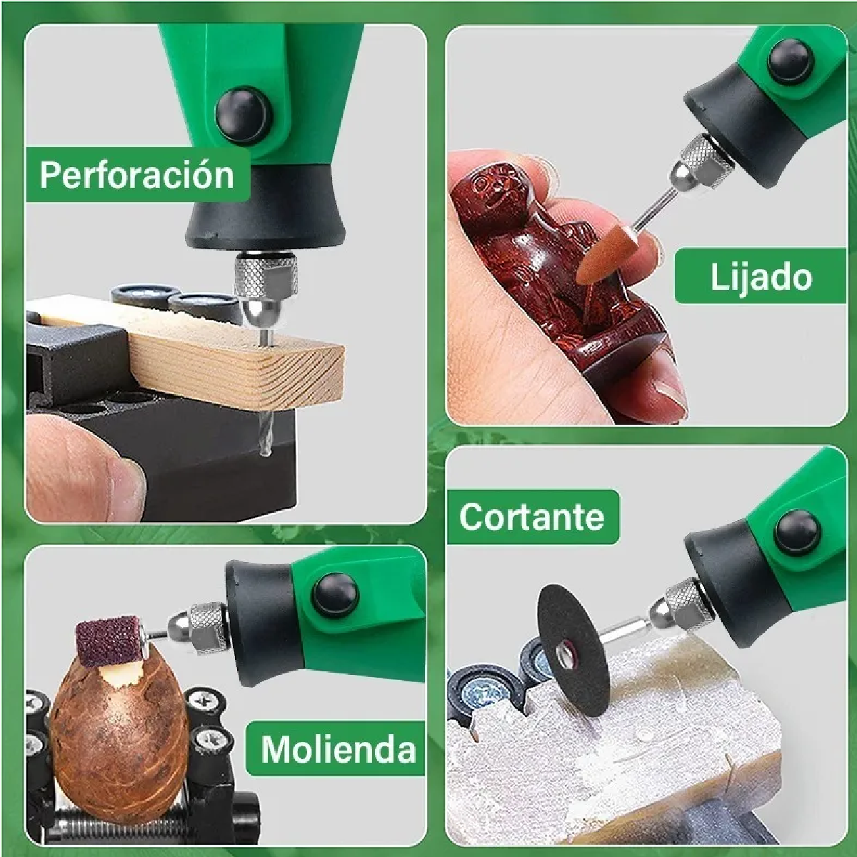 Kit Mini Taladro Rectificadora Esmeril