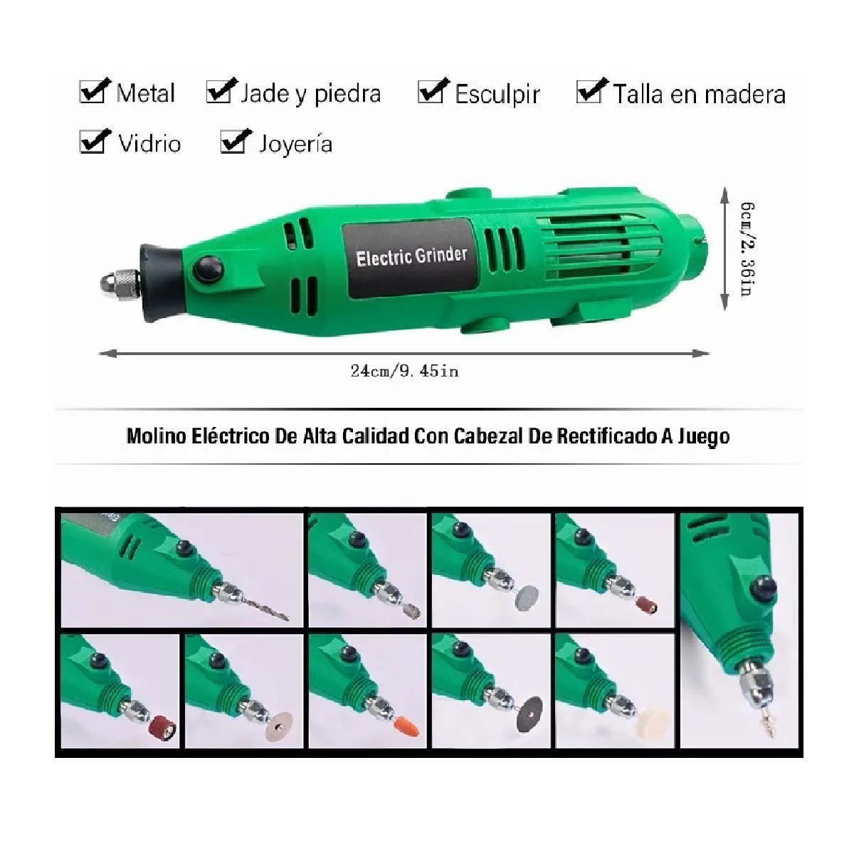 Kit Mini Taladro Rectificadora Esmeril
