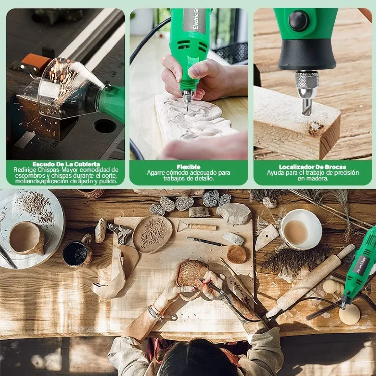 Kit Mini Taladro Rectificadora Esmeril