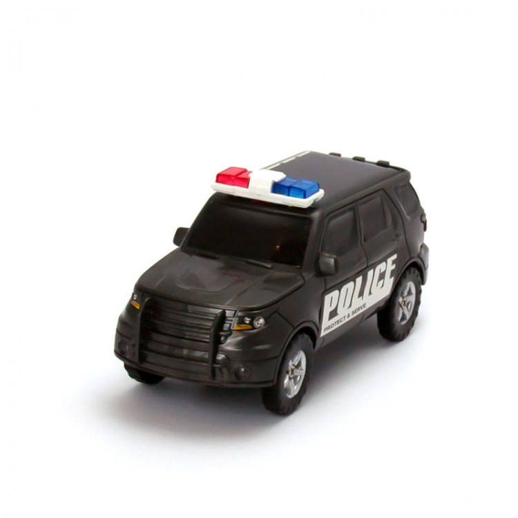 Camioneta de Policia Solar Armable con Torreta Luminosa y Calcomanias / Master / MP-KITPOLICECAR