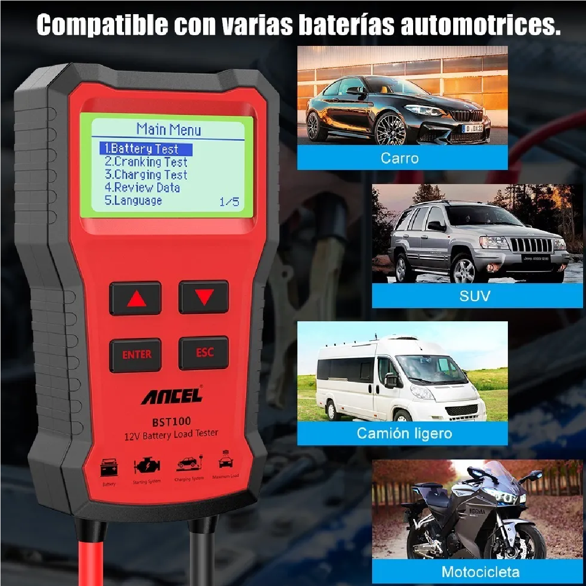 Probador De Batería De Coche