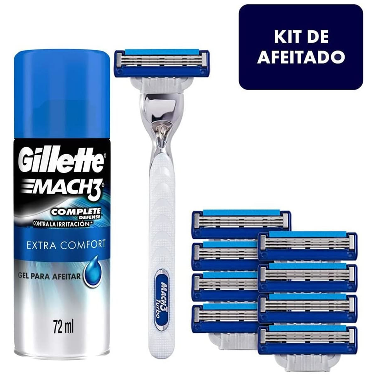 Maquina Para Afeitar Cartuchos y Gel Gillette Mach3 CST