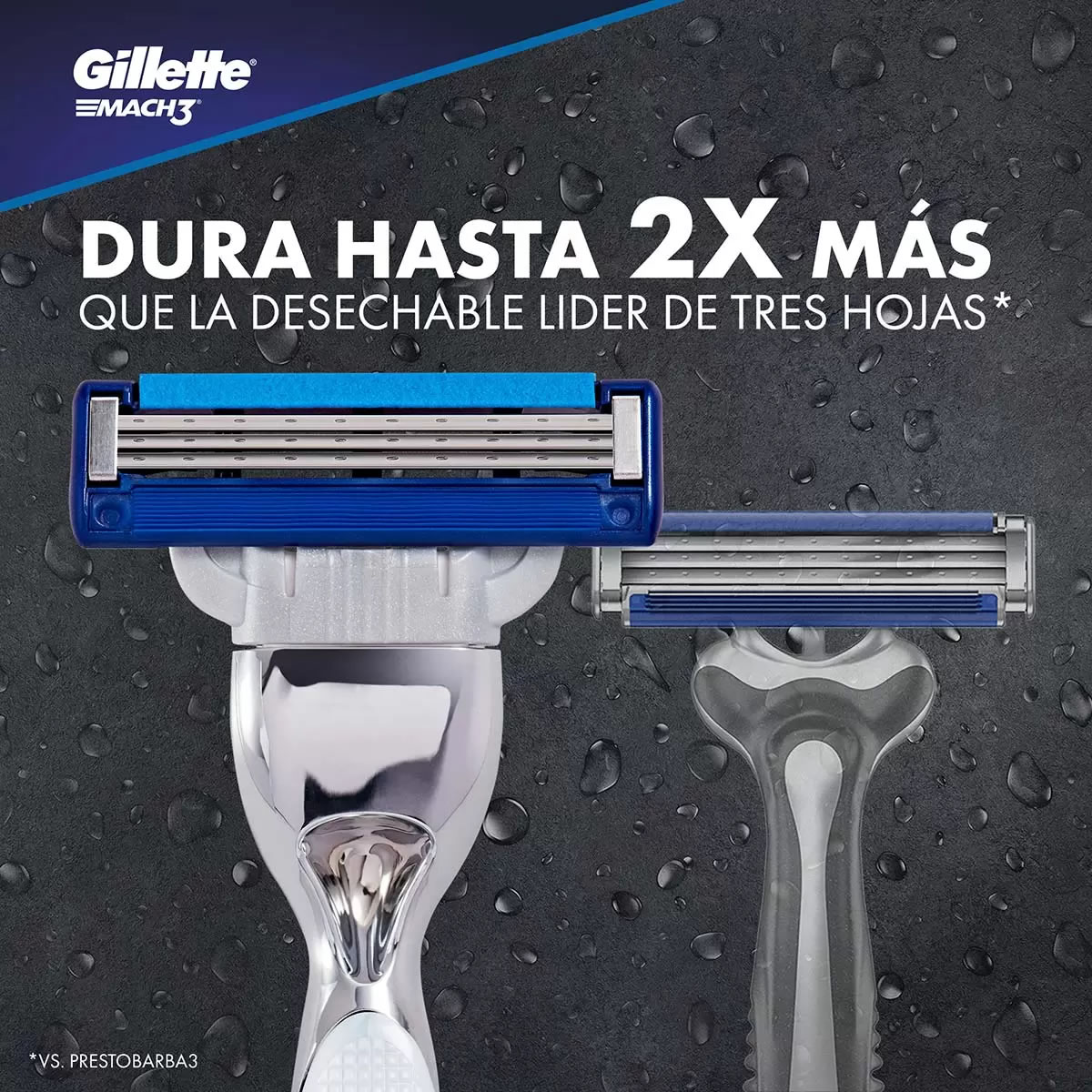 Maquina Para Afeitar Cartuchos y Gel Gillette Mach3 CST