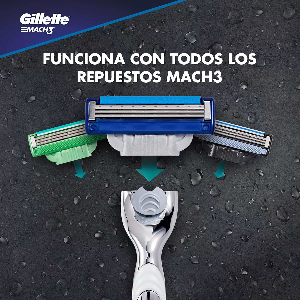 Maquina Para Afeitar Cartuchos y Gel Gillette Mach3 CST