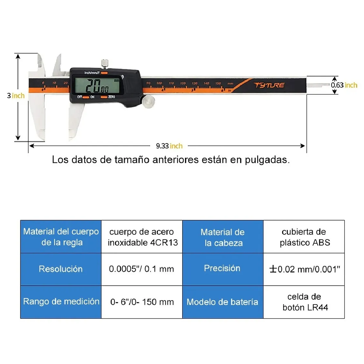 Calibrador Vernier Digital Lcd