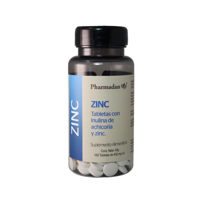 ZINC 20mg PHARMADAN CON 100 TABLETAS
