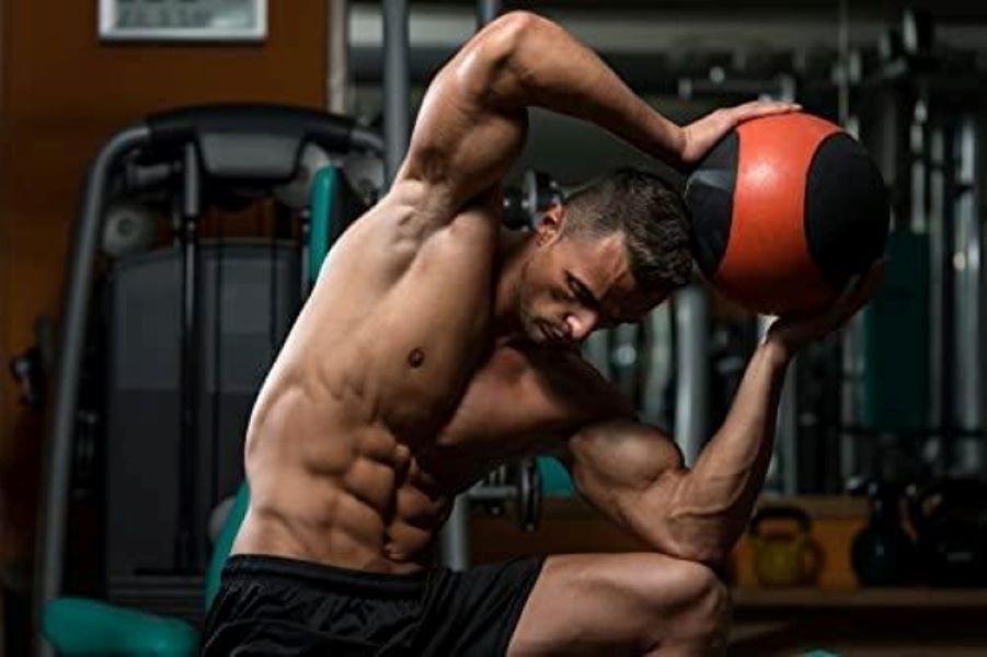  RVT Sports Balón Medicinal, Med Ball 20 Lbs para Entrenamiento Funcional, Crossfit 