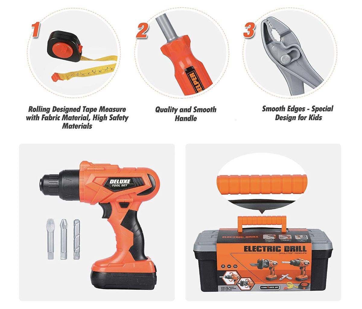 Set Caja De Herramienta Juguete Para Niño +36 Piezas