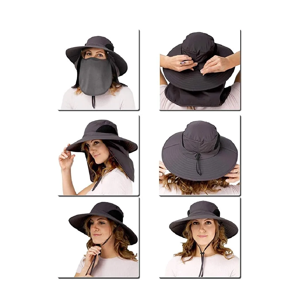 Sombrero Para El Sol Con Proteccion Dark  Gray