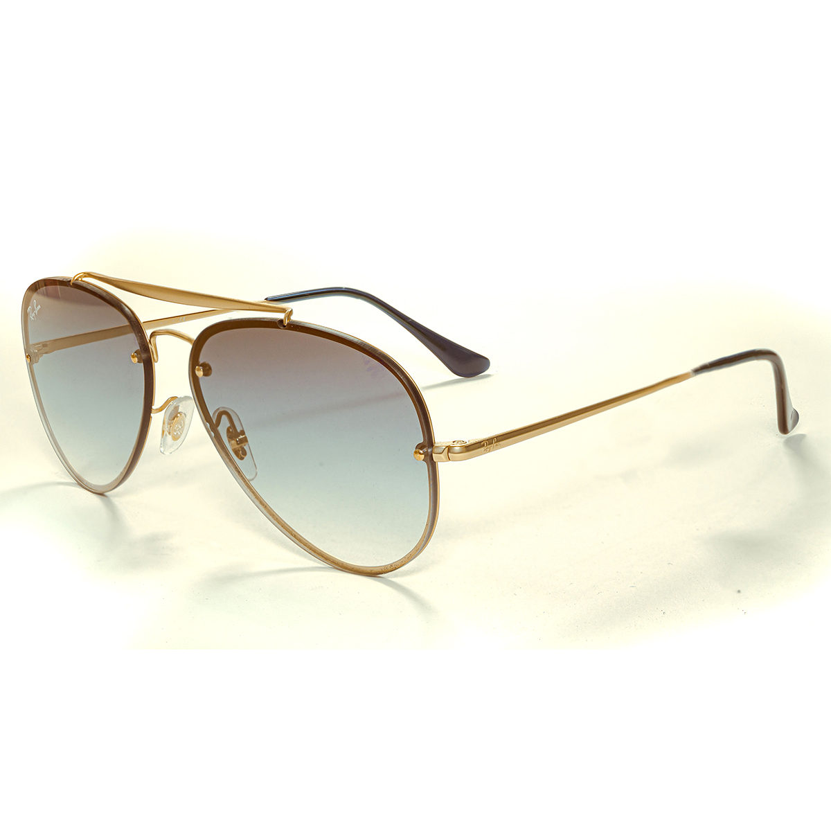  Ray-Ban Lentes de sol Blaze Aviator en Dorado y Azul Claro