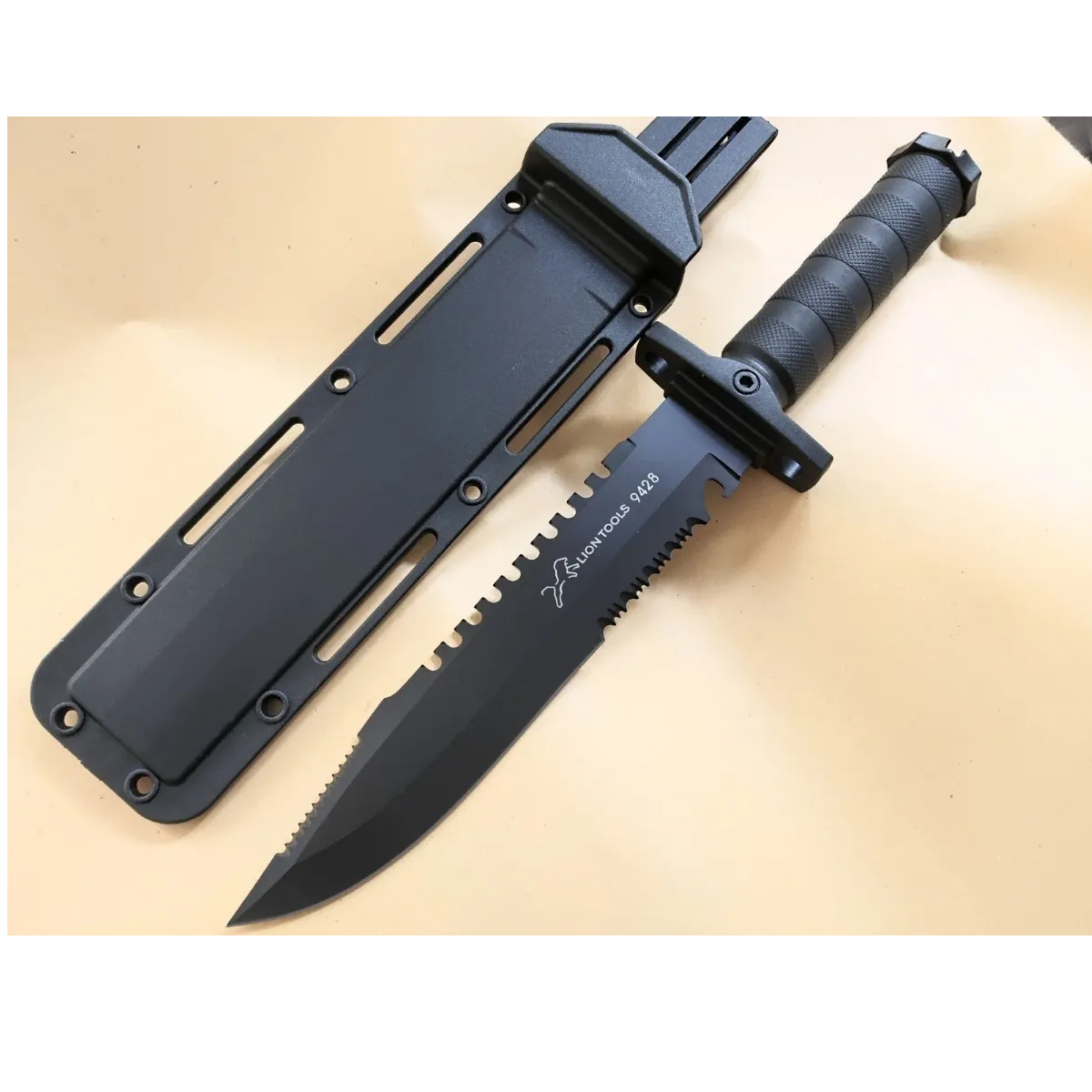 Cuchillo Tactico  Militar Pesca Negro