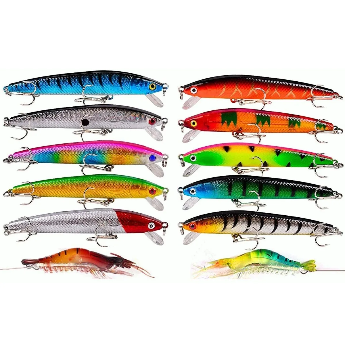 Señuelos Para Pesca De Río Currican Camarones 