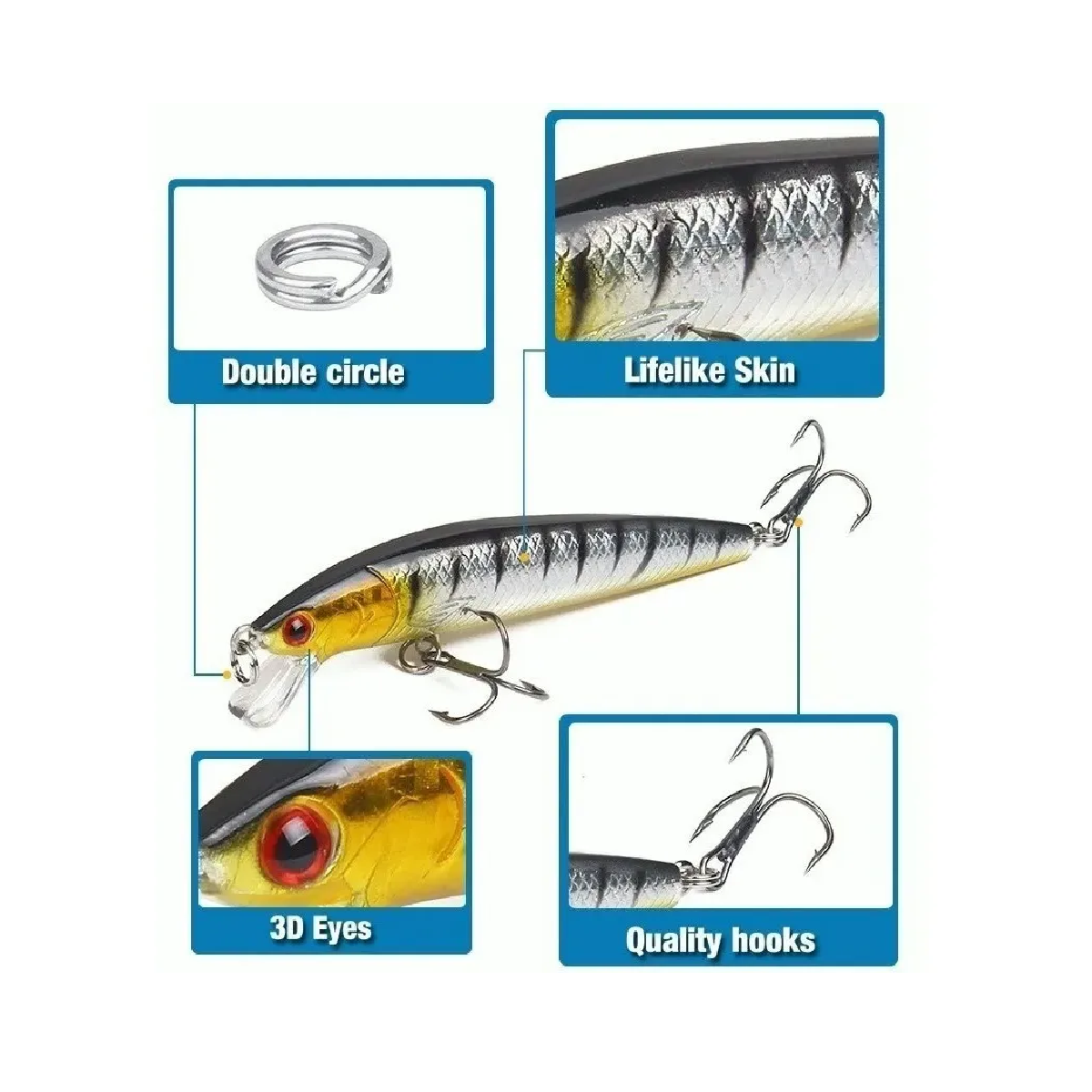 Señuelos Para Pesca De Río Currican Camarones 