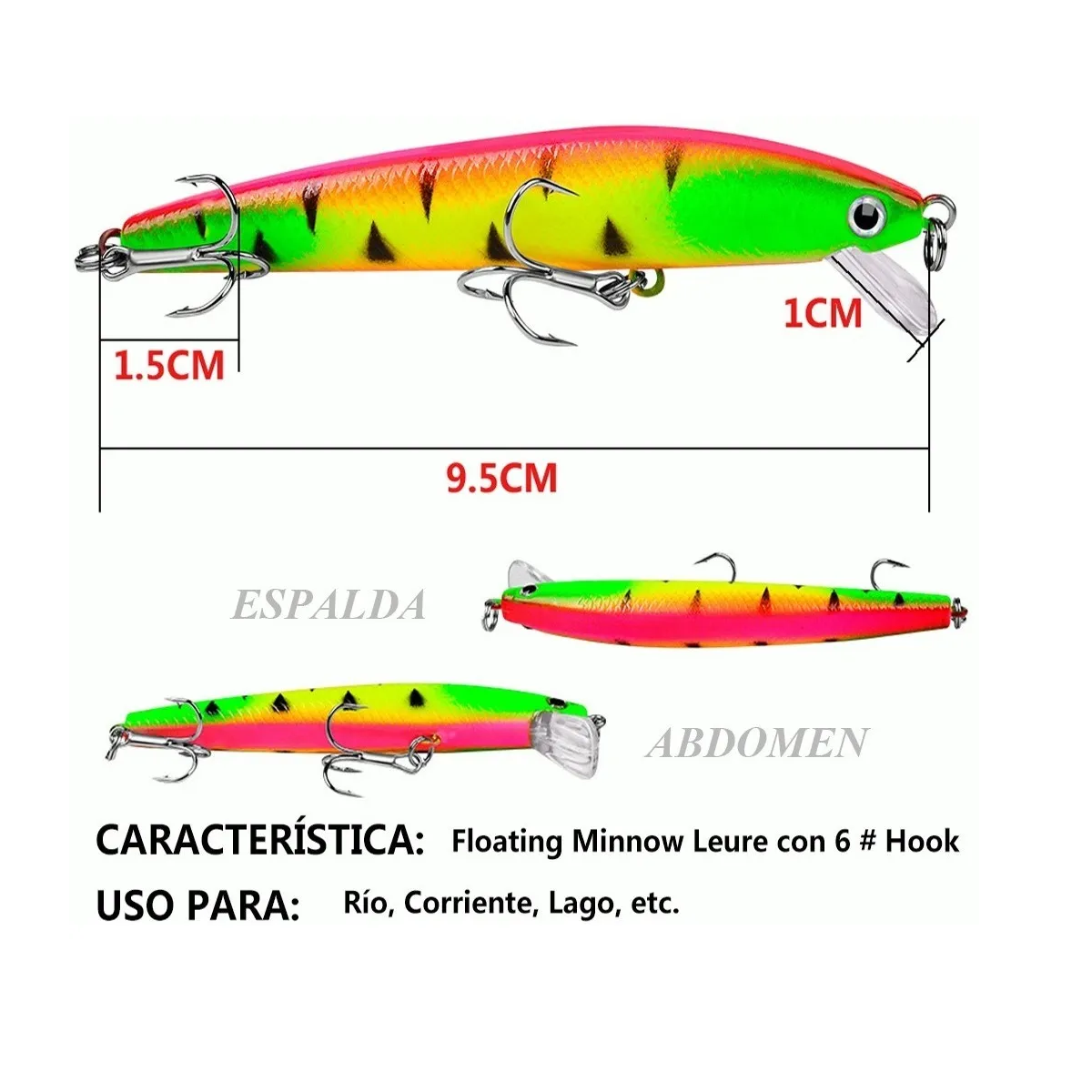 Señuelos Para Pesca De Río Currican Camarones 