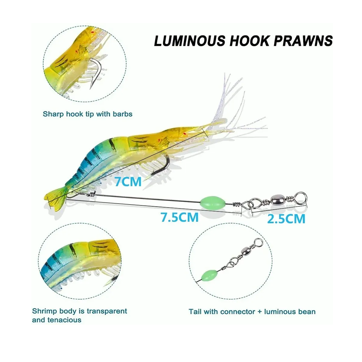 Señuelos Para Pesca De Río Currican Camarones 