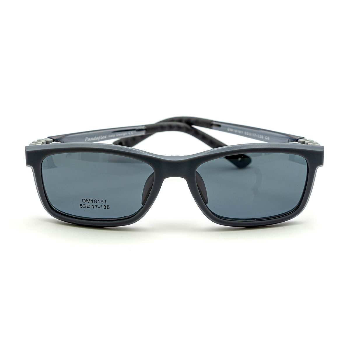 Lente infantil con sobrepuesto solar irrompible Grey Flex