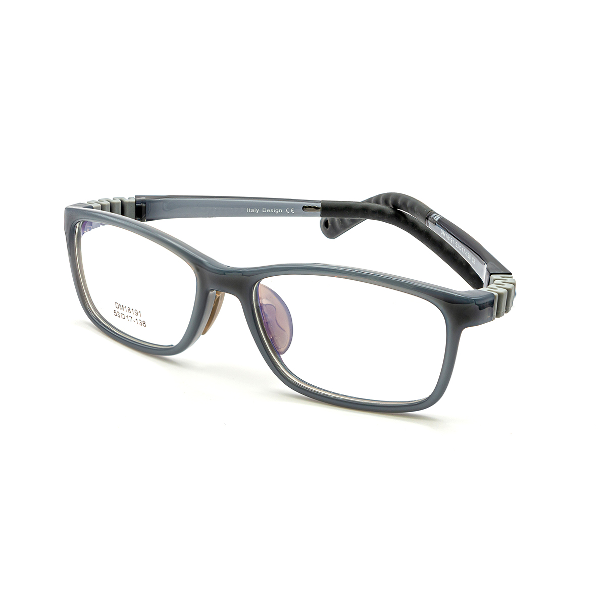 Lente infantil con sobrepuesto solar irrompible Grey Flex