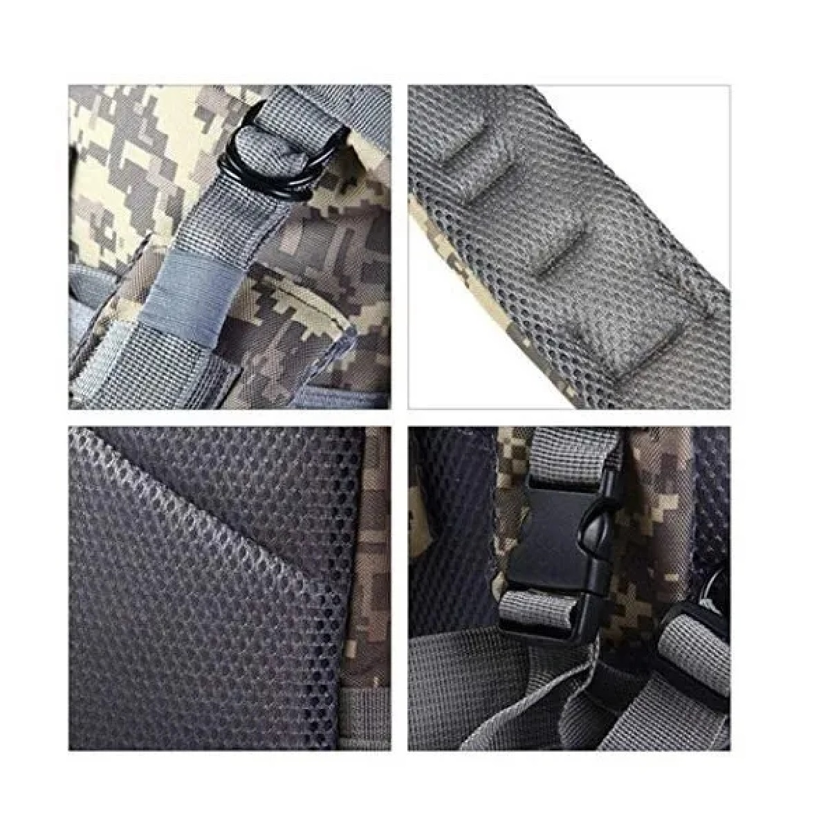 Mochila Militar Táctica Para Exteriores Camuflaje Gris