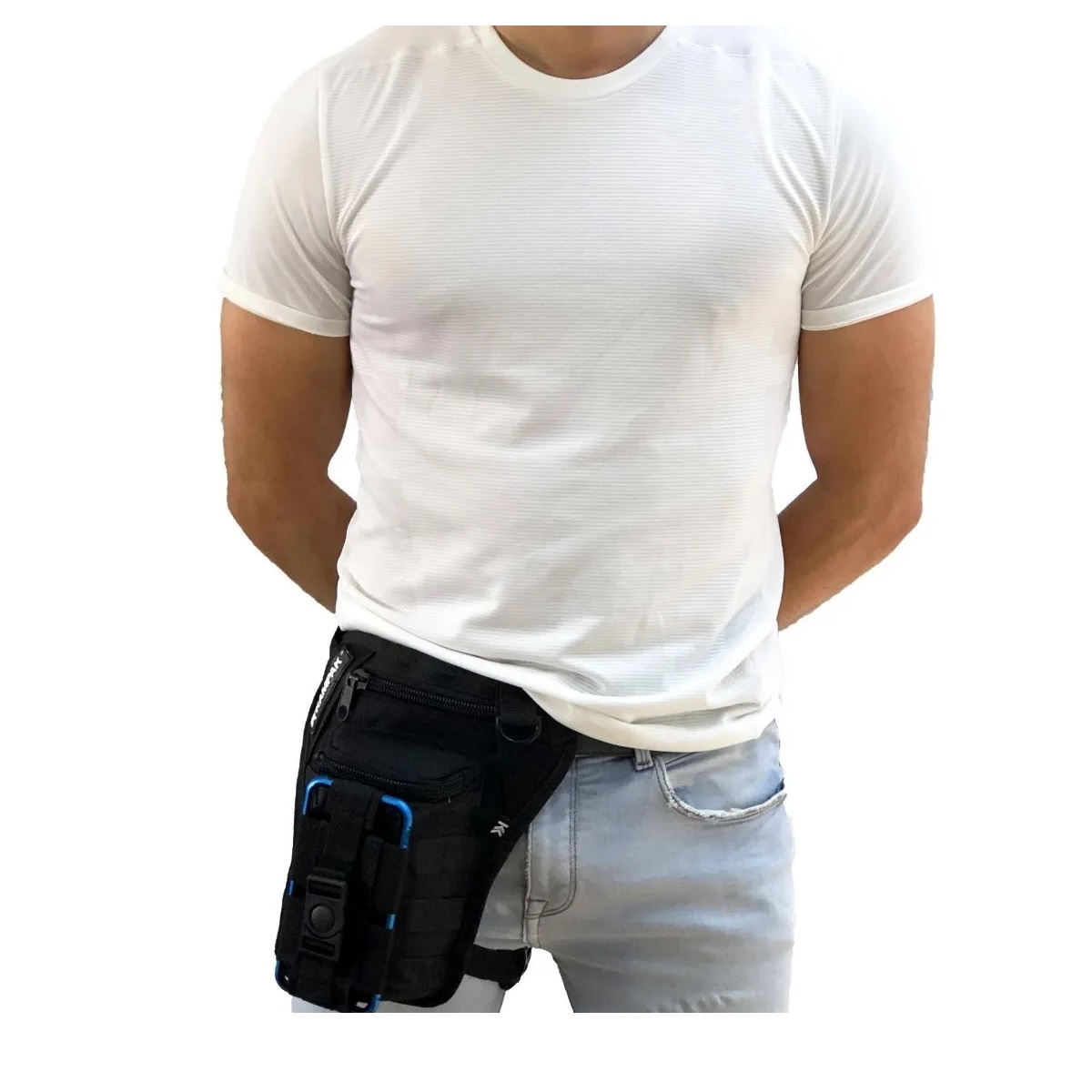 Piernera Tactica  Para Celular  Multiusos Negro