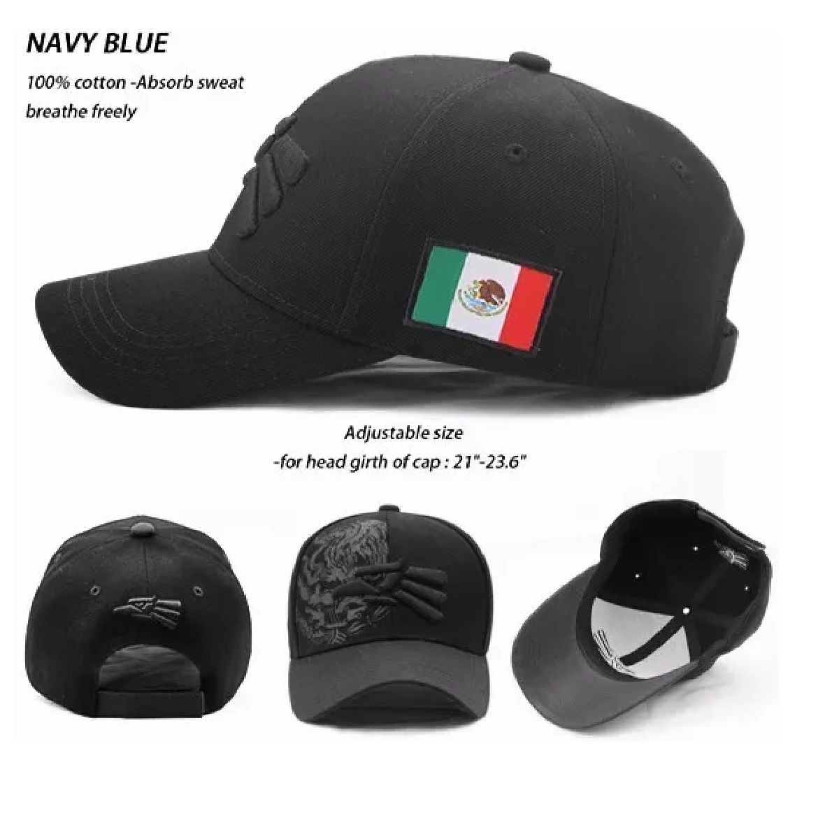 Gorra Táctica Militar Con Bandera Mexicana