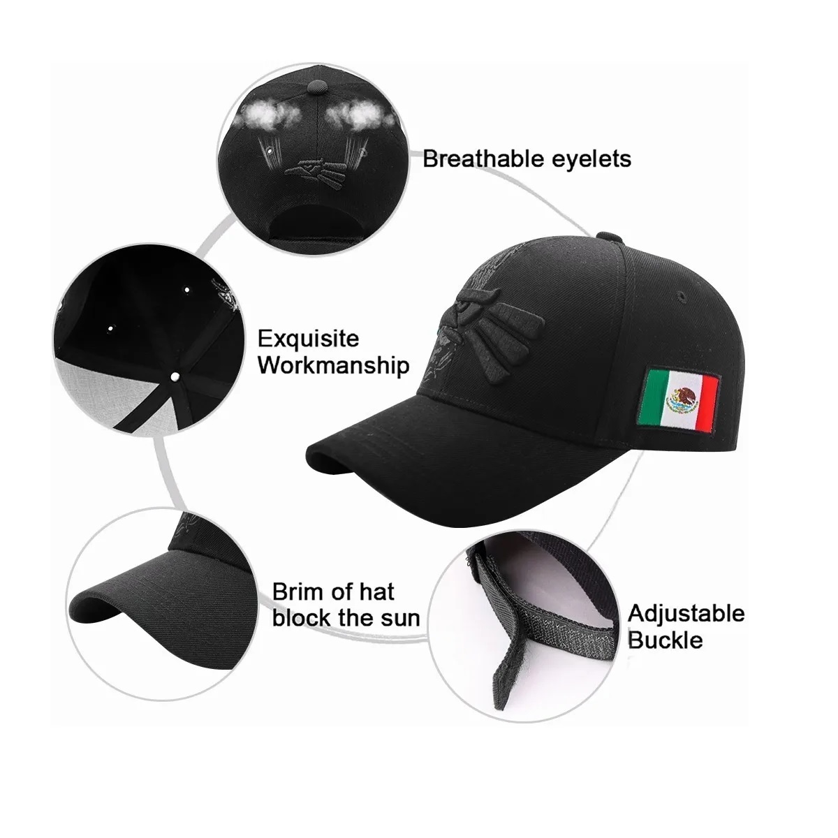 Gorra Táctica Militar Con Bandera Mexicana