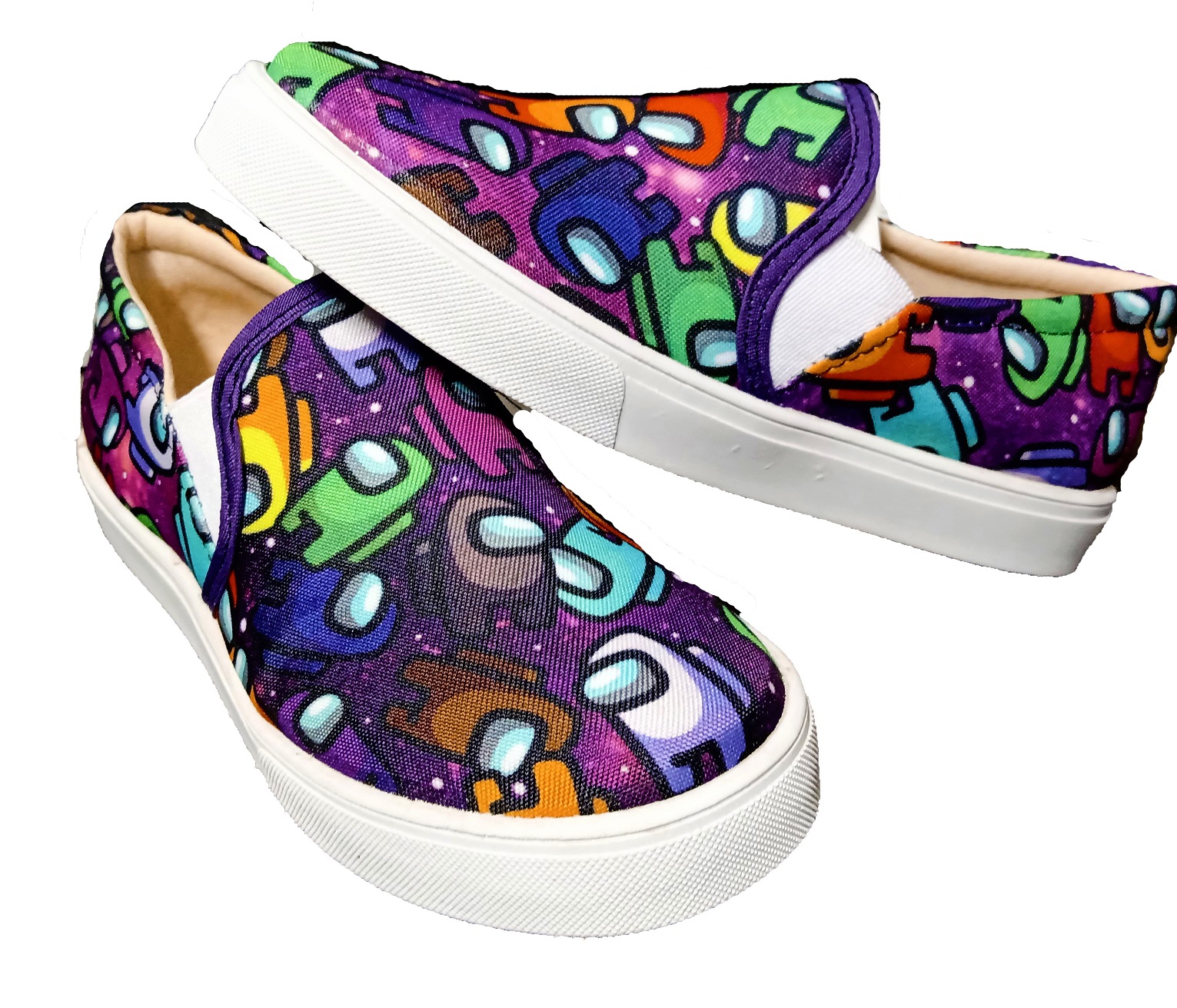 Tenis infantil lona amongus astronautas casuales y comodos