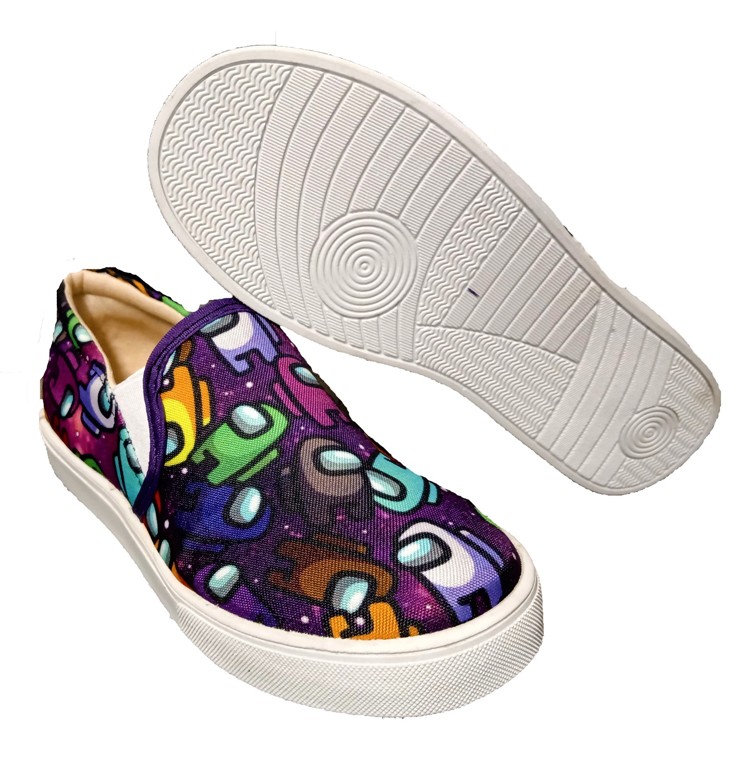 Tenis infantil lona amongus astronautas casuales y comodos