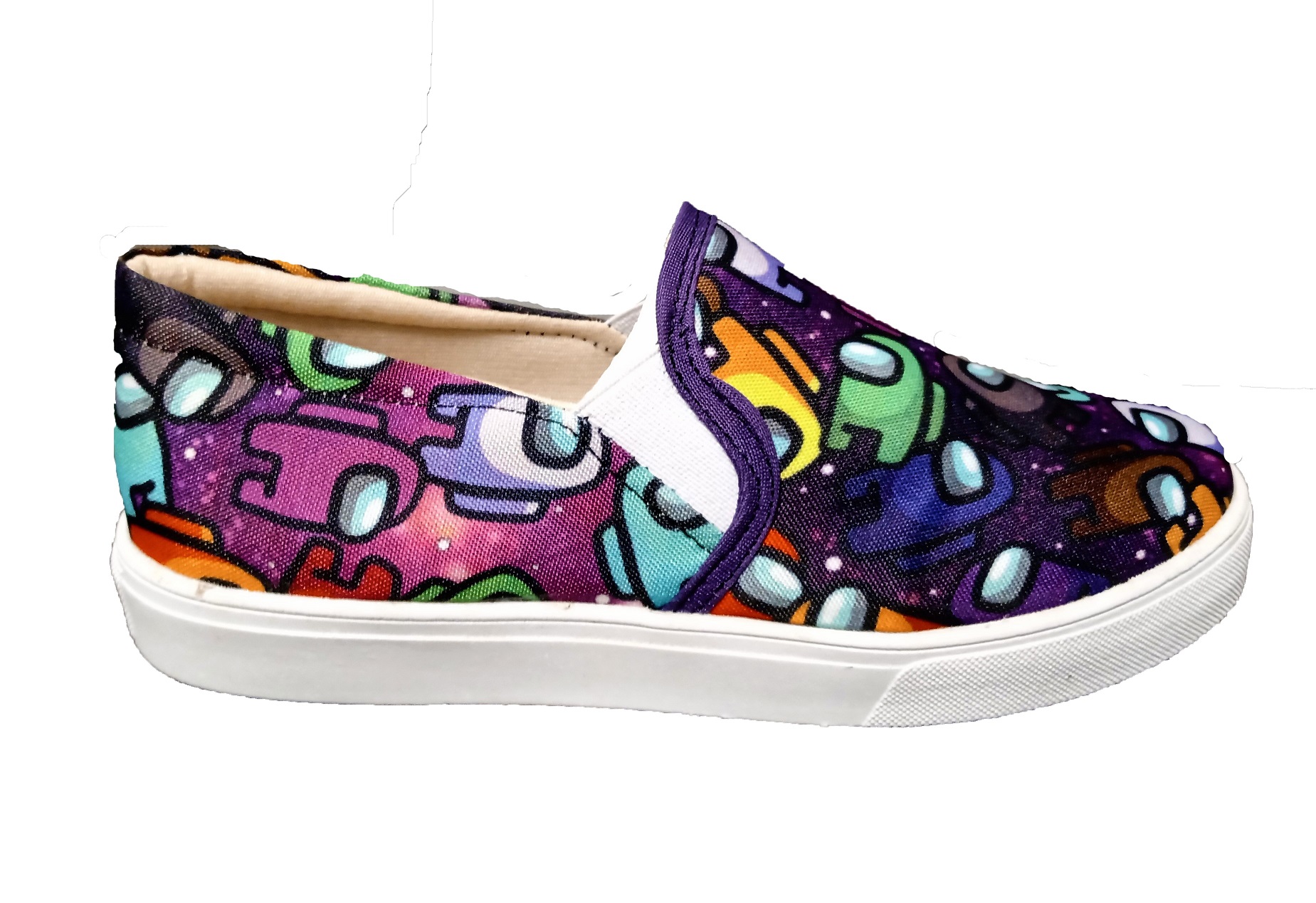 Tenis infantil lona amongus astronautas casuales y comodos