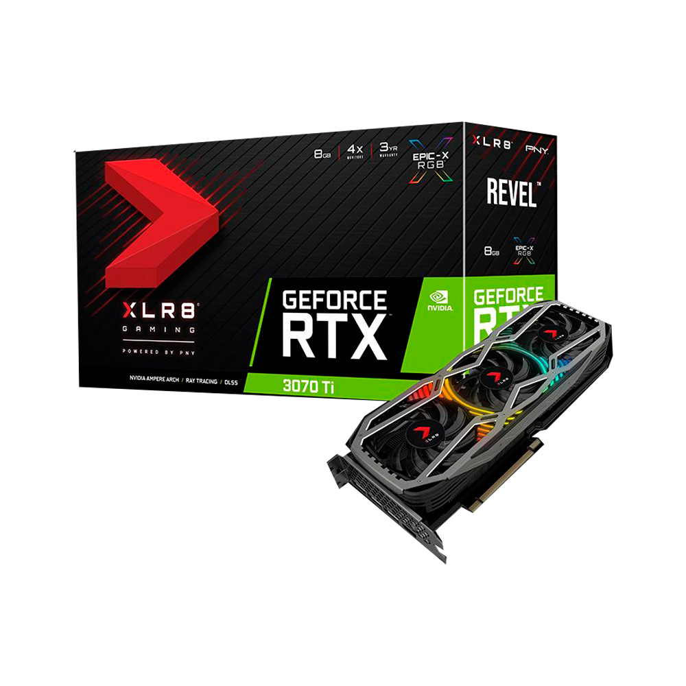 Tarjeta De Video Nvidia Pny XLR8 Gaming RTX 3070 TI 8 Gb