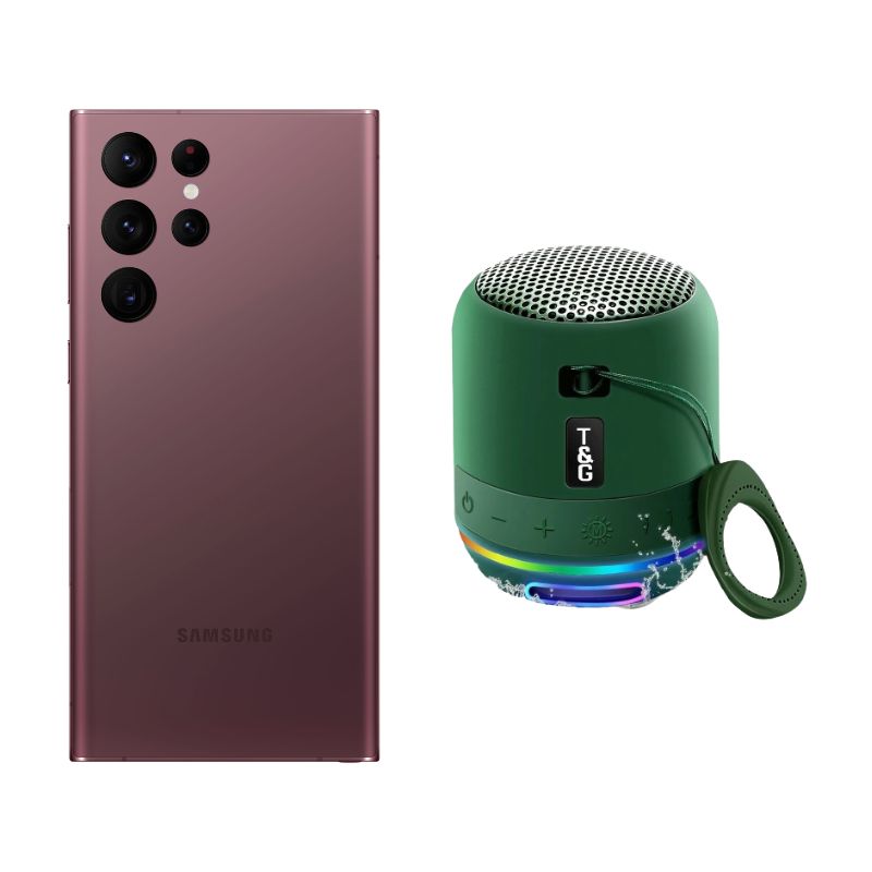 Galaxy S22 Ultra 128GB Borgoña Reacondicionado Grado A + Mini Bocina 