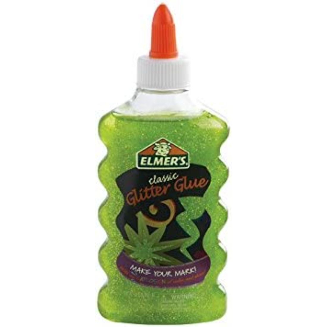 Elmer's Pegamento lavable con purpurina, botellas de 170 ml, 3 unidades, Morado/Azul/Verde