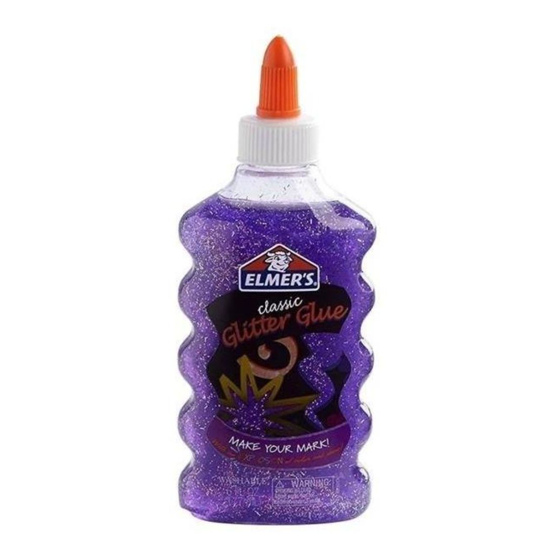 Elmer's Pegamento lavable con purpurina, botellas de 170 ml, 3 unidades, Morado/Azul/Verde
