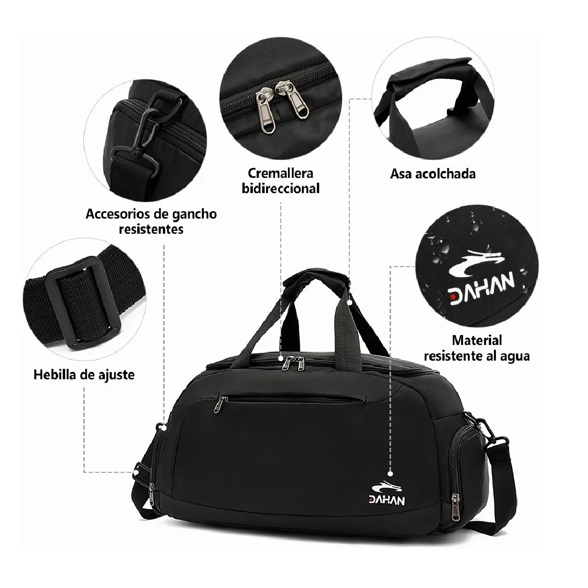 Mochila Deportiva Maleta Gym Negro