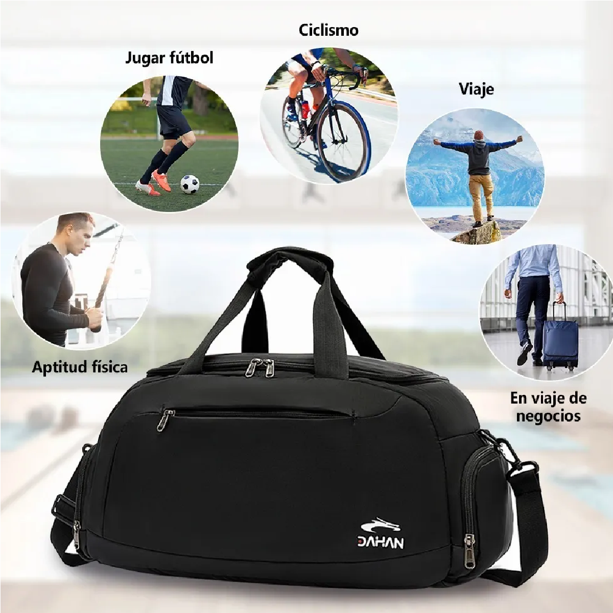 Mochila Deportiva Maleta Gym Negro