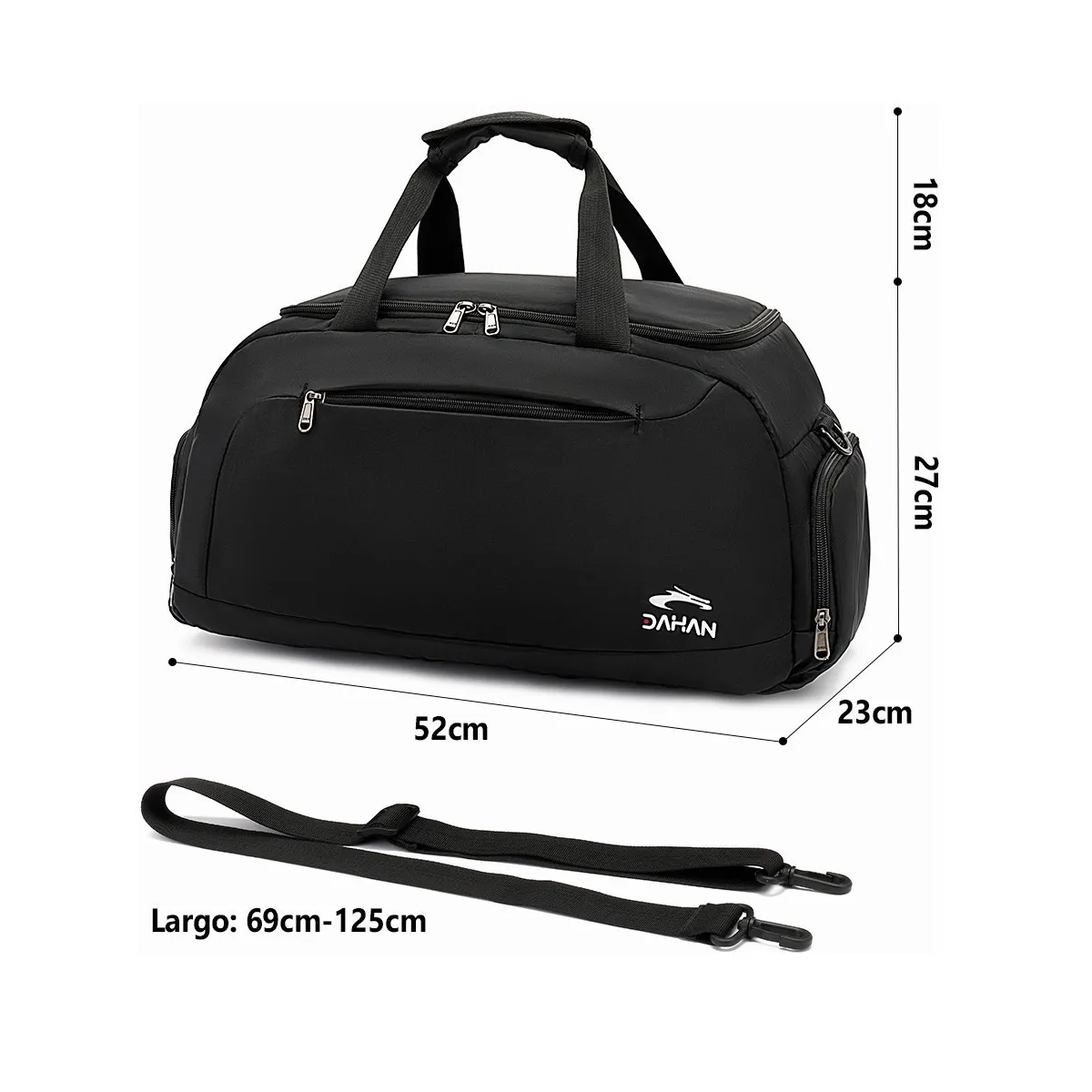 Mochila Deportiva Maleta Gym Negro