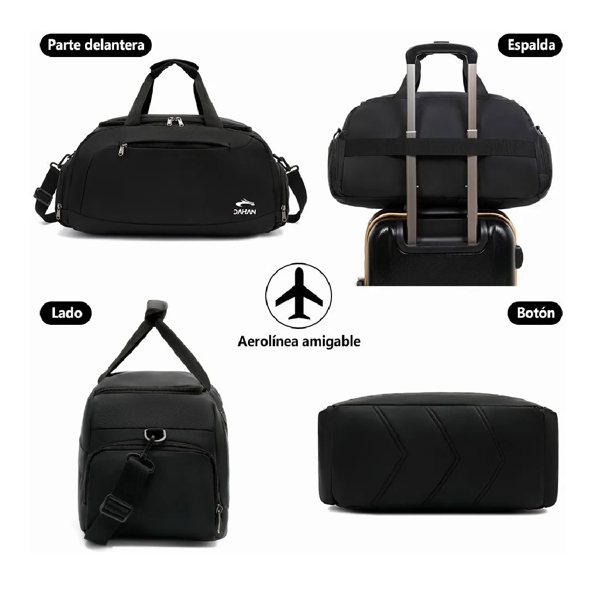 Mochila Deportiva Maleta Gym Negro