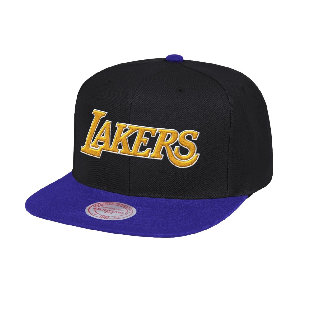 GORRA MITCHELL & NESS SNAPBACK LAKERS NEGRO-MORADO JS19078