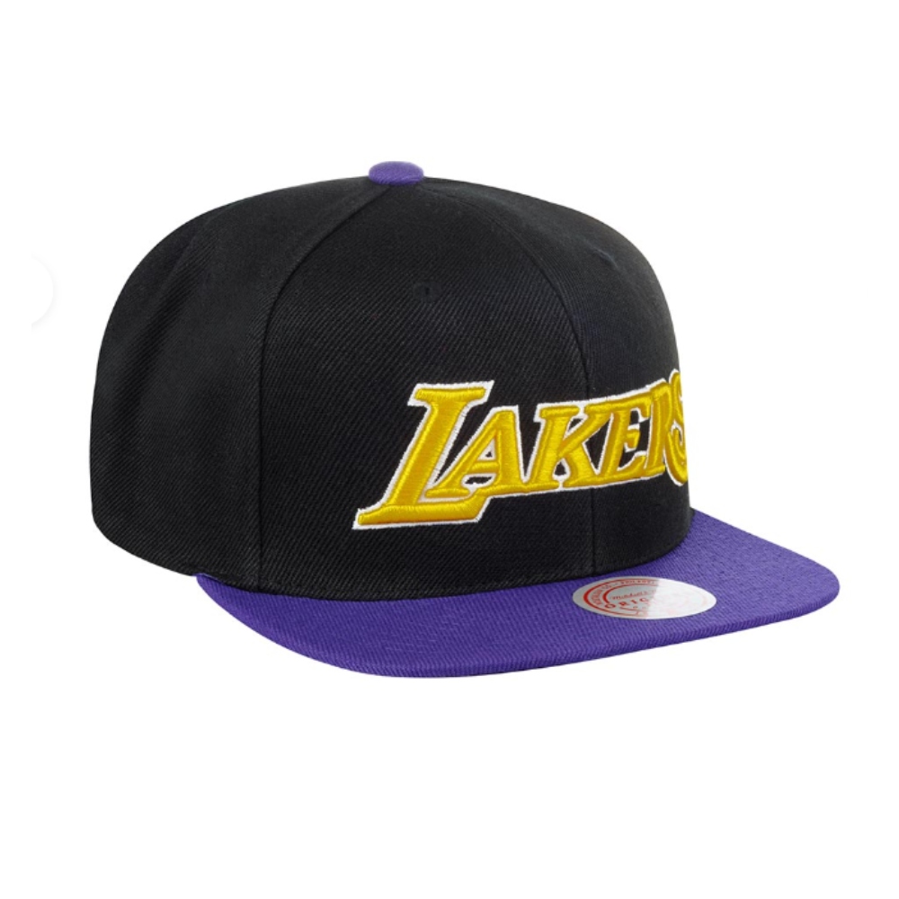 GORRA MITCHELL & NESS SNAPBACK LAKERS NEGRO-MORADO JS19078