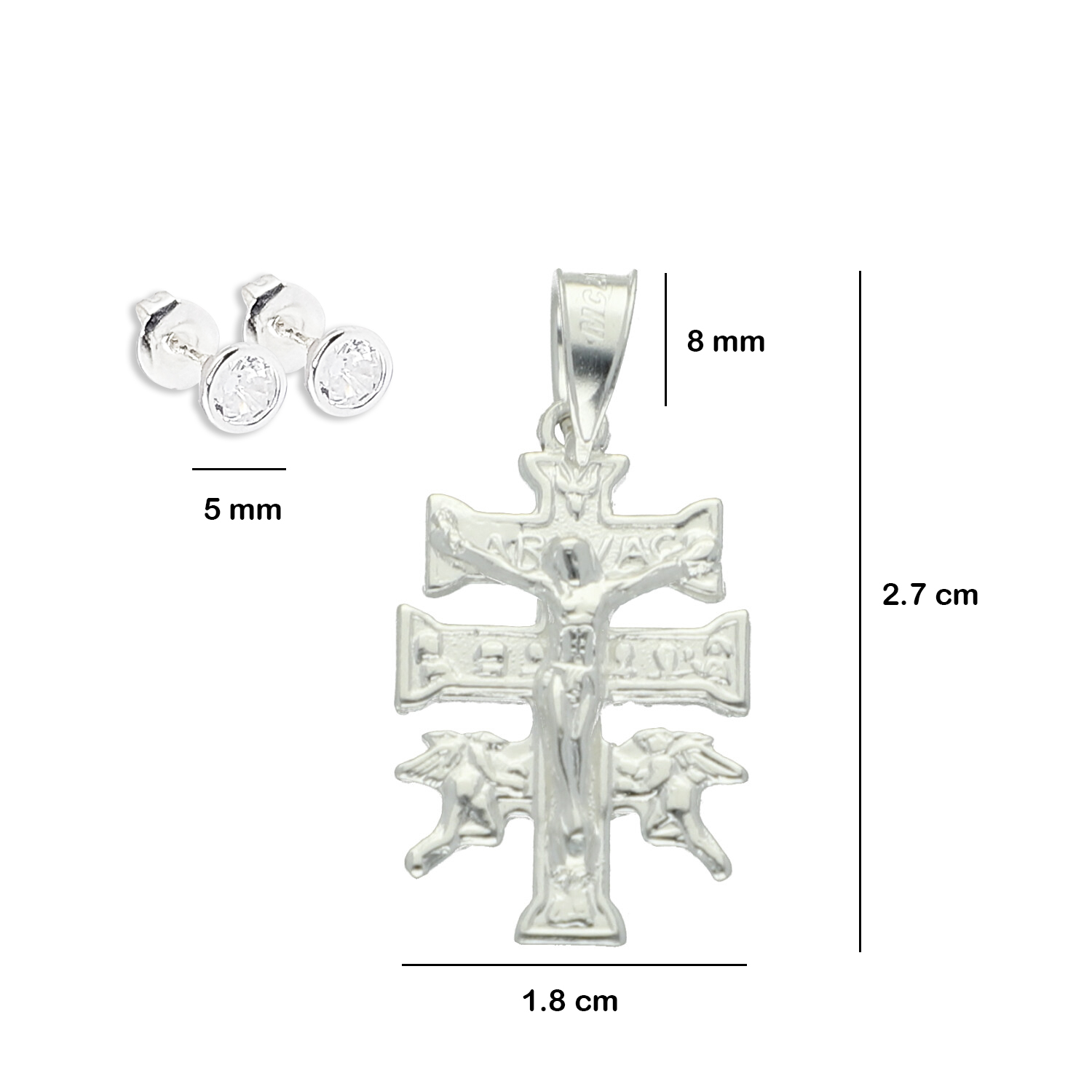 Dije Cruz Caravaca Mini + Regalo Plata .925 Taxco Gro