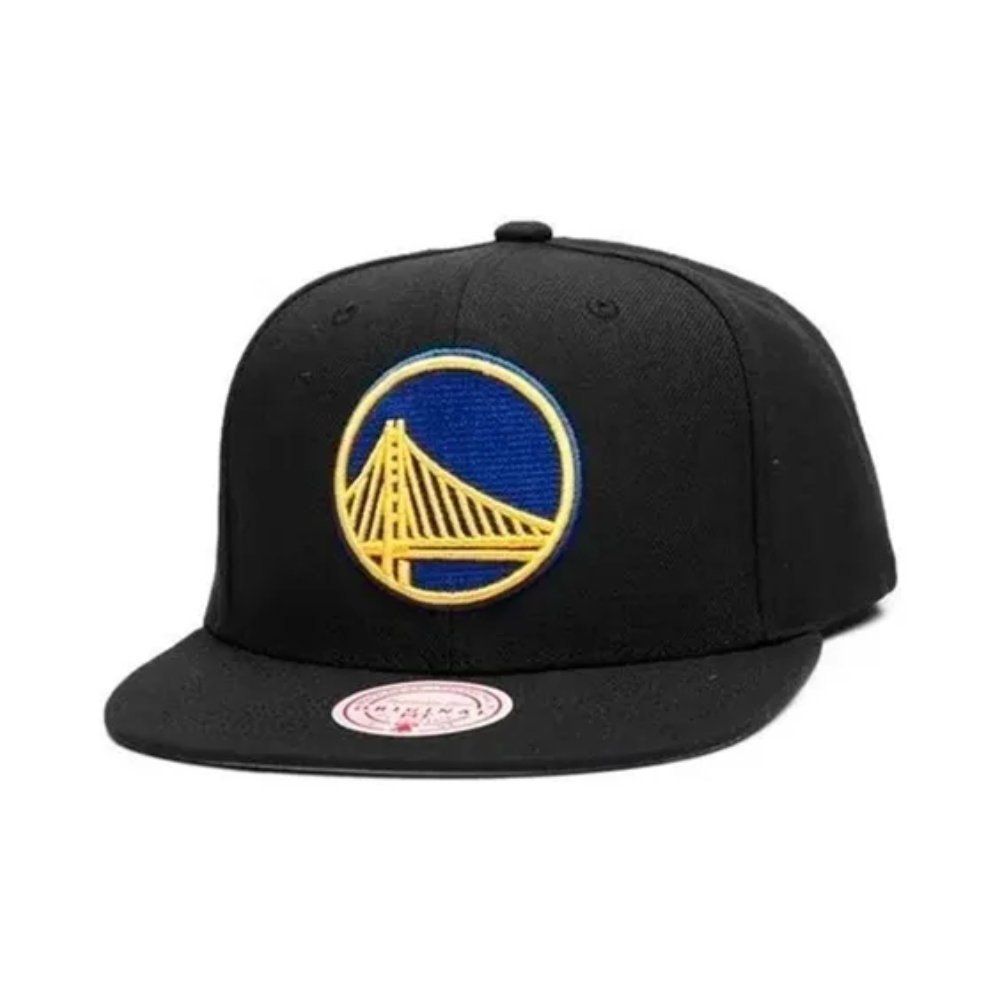 Gorra  Mitchell & Ness  Visera Plana SNAPBACK Negra Golden  State  Warriors  JS19078