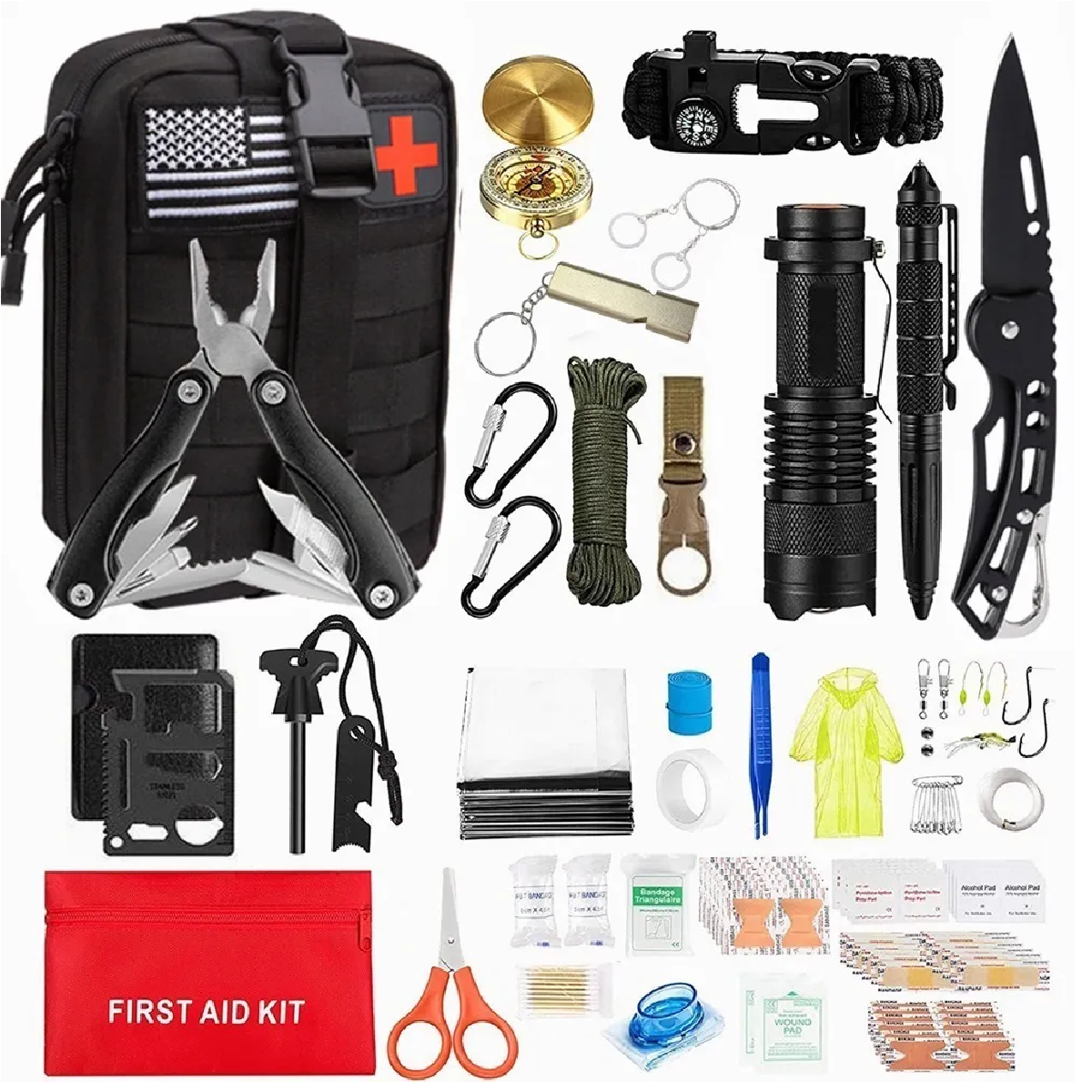 Kit De Supervivencia Tactico Para Camping Portátil