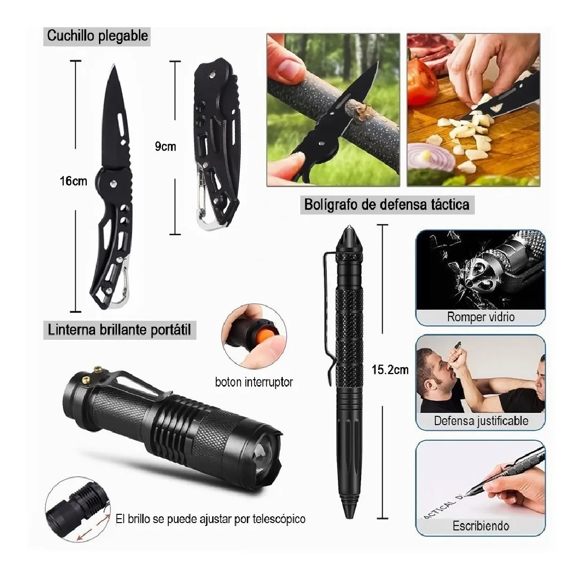 Kit De Supervivencia Tactico Para Camping Portátil