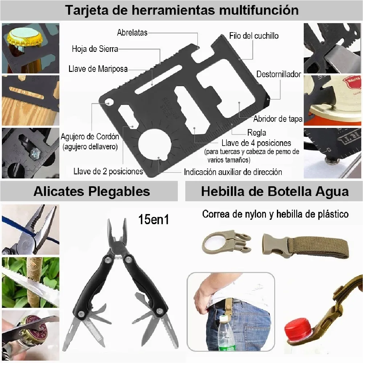 Kit De Supervivencia Tactico Para Camping Portátil