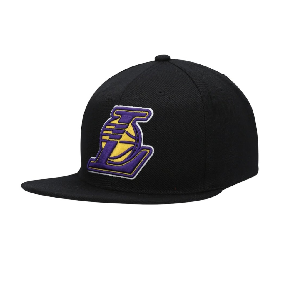 Gorra Mitchell & Ness Visera Plana SNAPBACK Negra Lakers L JS19078
