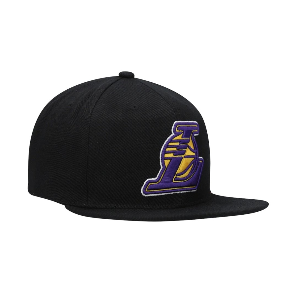 Gorra Mitchell & Ness Visera Plana SNAPBACK Negra Lakers L JS19078