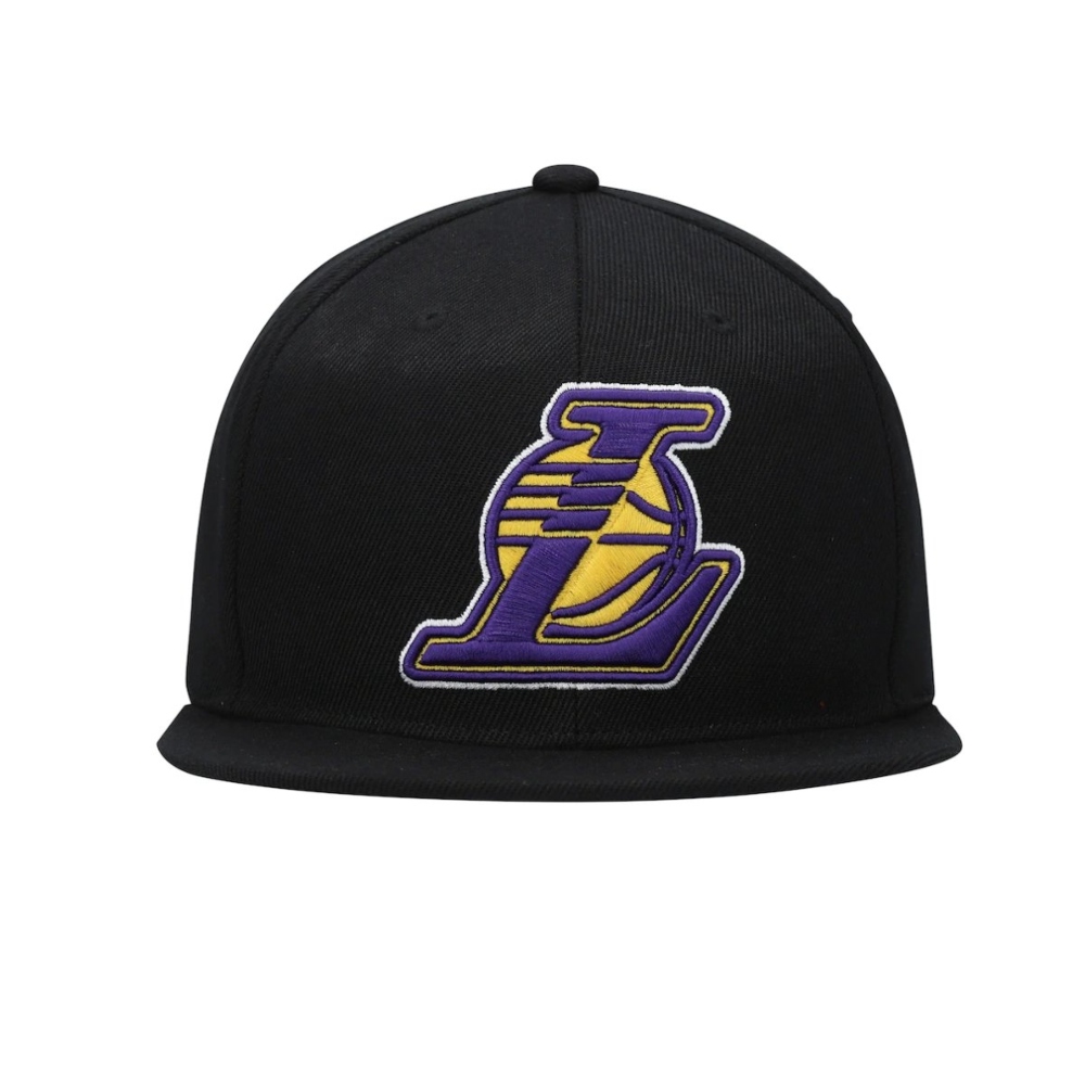 Gorra Mitchell & Ness Visera Plana SNAPBACK Negra Lakers L JS19078