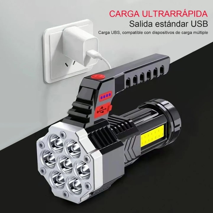 Lampara Tactica Recargable USB LED Petukita Box Linterna Portatil