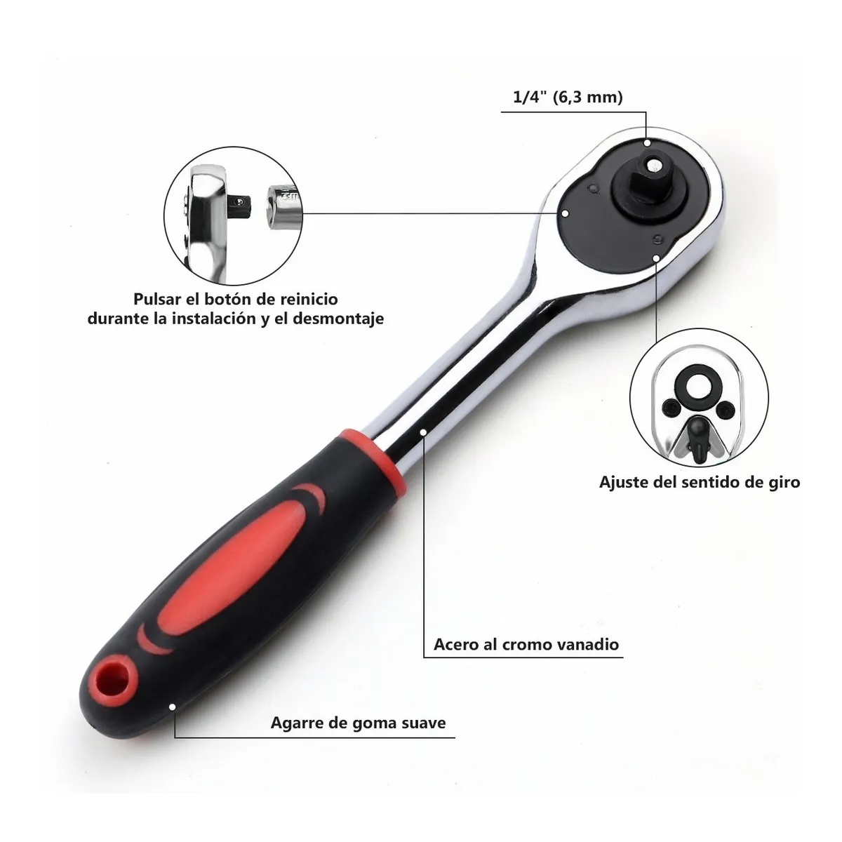 Kit De Herramientas Mecanica Con Desarmador Y Matraca