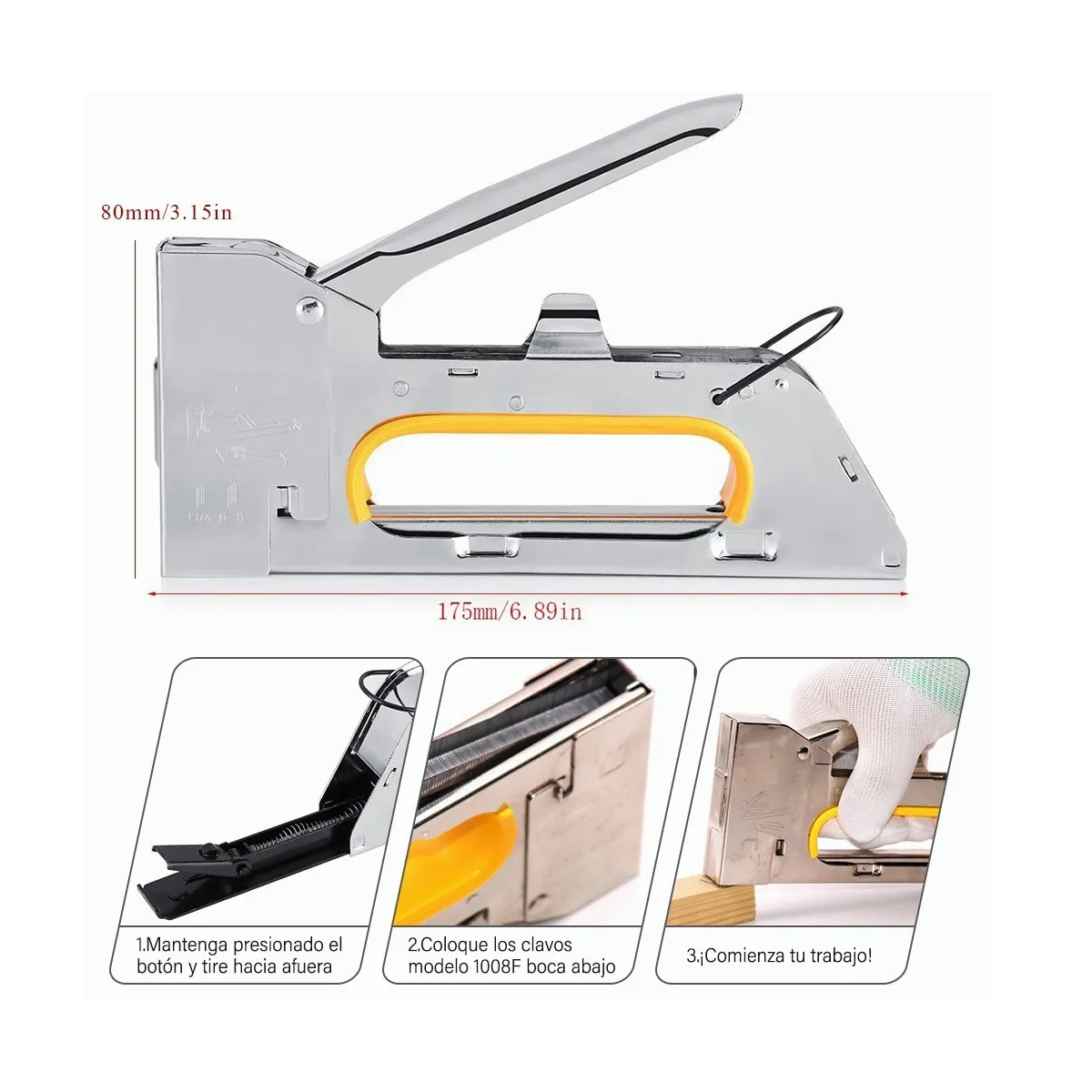 Engrapadora Tipo Pistola Para Tapiceria Con Grapas